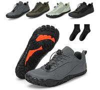 Baumme Scarpe ortopediche impermeabili a piedi nudi, da uomo e da donna, per il tempo libero, per lo sport, casual, da lavoro, da uomo, traspiranti, antiscivolo, leggere, larghe, 36 - 46, grigio., 36