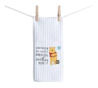 BAUNA Asciugamano da cucina con citazioni di Pooh Orso Cartoon Orso Piatti Asciugamano Pooh Strofinaccio Pooh Orso Decorazione Cucina Regalo di inaugurazione della casa (Pooh Eat Towel)