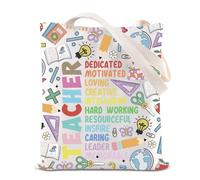BAUNA Borsa a tracolla per insegnante, regalo per la festa dell'insegnante, borsa a tracolla per insegnante, insegnante, regalo per la pensione, Borsa per insegnanti, 35*40cm