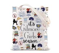 BAUNA Gilmore TV Show Merchandise Tote Bag Luke's Coffee Gift Rory Lorelai Lovers Gift It's Gilmore Girl Season Borsa a tracolla per i fan, Gilmore Season Tote, 32*37CM