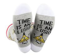 BAUNA Gravity Falls Merchandise Time Is An Illusion Crew Sock Bill Cipher Novità Calzino Mistero Shack Regalo, Calzini Illusion, Taglia unica