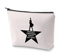 BAUNA I Am Not Throwing Away My Shot Makeup Bag Hamilton Broadway Musical Gift for Her, Colpo, Casual, pratico