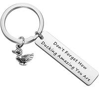 BAUNA - Portachiavi a forma di anatra, idea regalo e Acciaio inossidabile, colore: Portachiavi Ducking