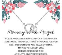 BAUNA Regali per aborto spontaneo Collana per mamma di un angelo Regalo commemorativo per la mamma Regalo di simpatia Regalo, Acciaio inossidabile