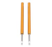 BauphryX 2 pala Gossamer per orologi, strumento per aprire la cassa posteriore, robusto manico in alluminio con bocca in acciaio per la riparazione di orologi, design compatto antiscivolo per