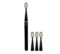 Bauri Spazzolino elettrico, spazzolino elettrico ricaricabile sonico con 3 testine, spazzolino super sottile, IPX7, 3 modalità, spazzolino (nero)