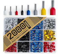 BAURIX ® Puntalini Elettrici Set 2000 Pezzi - Assortimento Capicorda Elettrici ordinati secondo le norme DIN - [0,5-10 mm²] - Crimpatrice Puntalini Set - Terminali a Crimpare - Puntalini