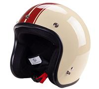 BAUTI Casco Moto Open Face in Stile Giapponese Casco Jet 3/4 Retro Casco Moto Omologato DOT/ECE per Uomini E Donne Leggero Tinta Unita Ciclomotore Scooter Cruiser F,XL=(61-62CM)