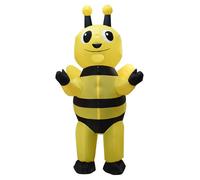 Bauxhie Costume gonfiabile Bumble Bee Adulto Halloween Divertente Costume Gonfiabile (Giallo, Taglia Una)