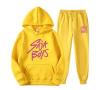 Bauxhie Demon Hunters Costume Sajaboys cosplay con cappuccio e pantaloni da jogging unisex, giallo., L