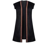 Bauzuoyo Gilet da uomo medievale da pirata, costume da Halloween, costume da rinascimento, gotico, gioco di ruolo, gilet vichingo, giacca tradizionale vichingo, gilet vichingo, carnevale, Nero , L
