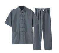 Bauzuoyo Tai Chi Tuta Unisex Tradizionale Cinese Arti Marziali Kung Fu Qi Gong Wing Chun Wushu Primavera Estate Allenamento Uniforme Manica Lunga Vestito per Donna Uomo Anziani Principianti, X4 verde,