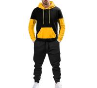 Bauzuoyo Tuta da jogging da uomo, con cappuccio e pantaloni da jogging, set sportivo, pantaloni sportivi Hip Hop Streatwear, tuta a maniche lunghe, per il tempo libero, per il calcio, la palestra