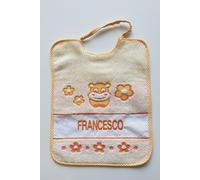 BAVAGLIE 6 PEZZI CON INSERTO IN TELA AIDA 100% COTONE CM 24X30 CON ELASTICO