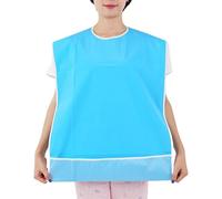 Bavaglini Adulti Per Uomini - Slip impermeabili E lavabili,Bavaglini per adulti lavabili resistenti all'olio resistenti all'olio per donne e uomini quando si mangia, Blu, L