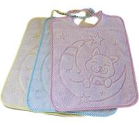 Bavaglini Bambini Con Elastico Lavorazione Jacquard 100% Cotone