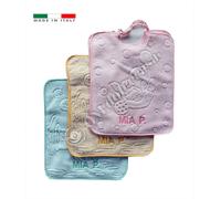 BAVAGLINI CON ELASTICO BAMBINA SET DA 3 PEZZI PIU' RICAMO NOME