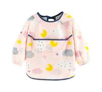 Bavaglini con Manica Lunga, Impermeabile Bavaglino Bambini EVA, Bavaglino per Neonato con Tasca, Bavette Bambino Maniche Lunghe, Lavabile Grembiule Pappa Svezzamento per Piccoli da 6-36 Mesi (A)