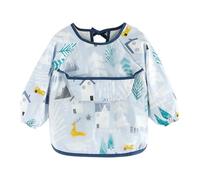 Bavaglini con Manica Lunga, Impermeabile Bavaglino Bambini EVA, Bavaglino per Neonato con Tasca, Bavette Bambino Maniche Lunghe, Lavabile Grembiule Pappa Svezzamento per Piccoli da 6-36 Mesi (B)