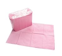 Bavaglini dentali usa e getta da 125 pezzi, fogli a 3 veli, assorbenti per tatuaggi, unghie e cliniche odontoiatriche(Pink)