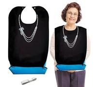 Bavaglini impermeabili e lavabili per adulti, eleganti bibbie grandi con food catcher, protezione vestiti per anziani e pazienti