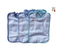 BAVAGLINI NEONATO/NEONATA CM 25,50X20 CON ELASTICO SET 6 PEZZI CON TELA AIDA