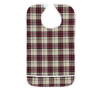 Bavaglini per adulti, bavaglini per pasti, 3 colori, a doppio strato, impermeabili, lavabili, riutilizzabili, impermeabili, per anziani (kaki), cachi