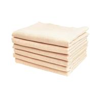 Bavaglini per Bava in Cotone Beige 6 Pezzi Doppio Strato | Garza Morbida, Non Graffia la Pelle, Uso Quotidiano, Lavaggio a Mano Acqua Tiepida