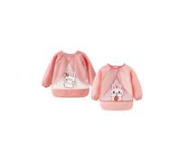 Bavaglini per neonati con maniche lunghe, grembiuli da 2 pezzi, grembiule da allattamento giocoso, bavaglini unisex, per neonati dai 6 mesi ai 3