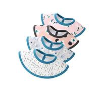 Bavaglino, bambino del bambino bavaglini, 4 Forma Soft Pack tondo in cotone Bavaglino Drool Sciarpa alimentazione dei neonati bavaglini per i ragazzi delle ragazze del tovagliolo della saliva