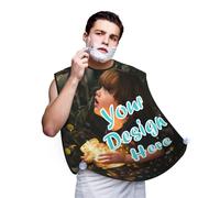 Bavaglino barba personalizzato, bavaglino barba personalizzato cattura capelli per uomini che si radono, grembiule barba con forti ventose