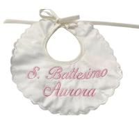 Bavaglino Battesimo - Personalizzato - Bavetta Cerimonia - Bavetta il mio battesimo - bimba - bimbo - Bavetta neonato in cotone - Made in Italy - Handmade - Pri Frog