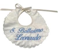 Bavaglino Battesimo Personalizzato - Bavetta da Cerimonia - Bavetta il mio battesimo - bimba - bimbo - Bavetta neonato in cotone - Made in Italy - Handmade - Pri Frog