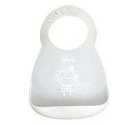 Chicco Bavaglino regolabile in silicone grigio