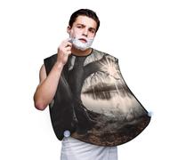 Bavaglino da barba con piume di pavone, da uomo, taglia barba, circonferenza del collo regolabile, con ventose e custodia, un regalo premuroso per fidanzati, padri e fratelli (107 x 73 cm), Vecchio