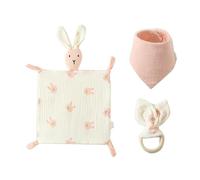 Bavaglino in cotone per bambini con animali Sensation - Comodo tocco per la doccia del neonato - Set regalo di peluche per bambino - Design - Coperta di sicurezza
