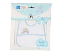 Bavaglino Neonati da Ricamare con Tela Aida Mio Piccolo Loving Bear Ciniglia + Cotone Celeste