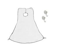 Bavaglino per grembiule da barba con cattura barba per uomo, styling rasatura, rifinisci il tuo taglio in pochi minuti senza disordine, bianco