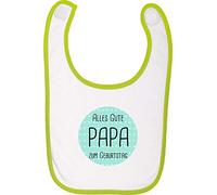 Bavaglino per neonato, con scritta in lingua tedesca"Alles Gute zum Geburtstag Papa, Latz Bavaglino con scritta"Puller Party"