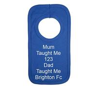 Bavaglino personalizzato in stile Albion Brighton & Hove - Dad insegnato Me 123 - Regalo splendidamente ricamato