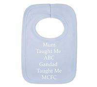 Bavaglino personalizzato in stile città, con scritta "Grandad Teacht ME", senza adesivi, splendidamente ricamato.