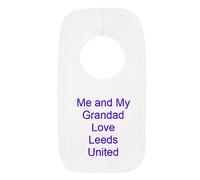 Bavaglino personalizzato in stile Leeds United - Me and My Grandad Love - Regalo splendidamente ricamato