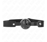 Bavaglio a Sfera BDSM Kink - Traspirante, Nero 4,5 cm