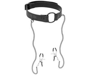 Bavaglio ad Anello BDSM Fetish Submissive - con Morsetti Capezzoli