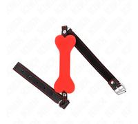 Bavaglio BDSM a Osso Kink - Rosso, 12 cm