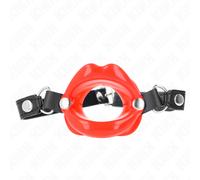 Bavaglio BDSM Kink Lip Gag - Similpelle, Cinturino Regolabile