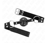 Bavaglio Sfera BDSM Kink - 4 cm, Regolabile, Nero