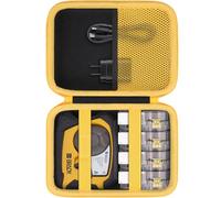 Baval Custodia per stampante di etichette compatibile con stampante portatile Bluetooth monocromatica Brady M211 (custodia nera, cerniera gialla)