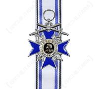BAVARESE Military SERVICE ORDINARE - Argento - Repro WW1 Medaglia Con Nastro