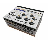 bavaria Set Batteria di Pentole DG Pietra Antiaderente 25 Pezzi Varie Misure